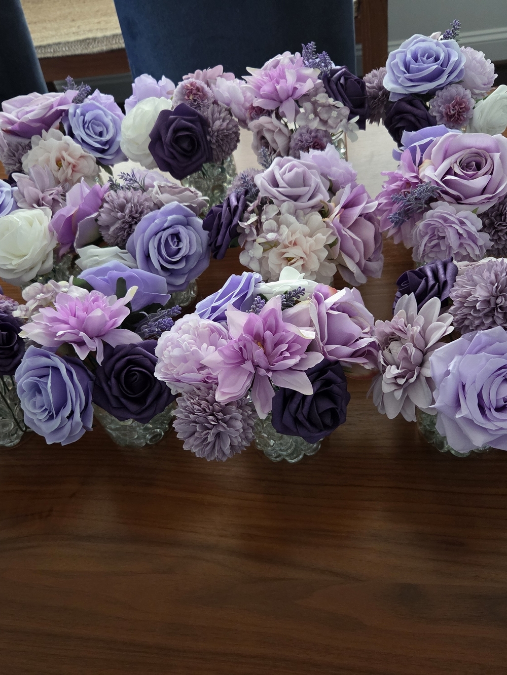 Artificial Lavender & Purple Floral Arrangement - Home/Wedding/Event Centerpiece
